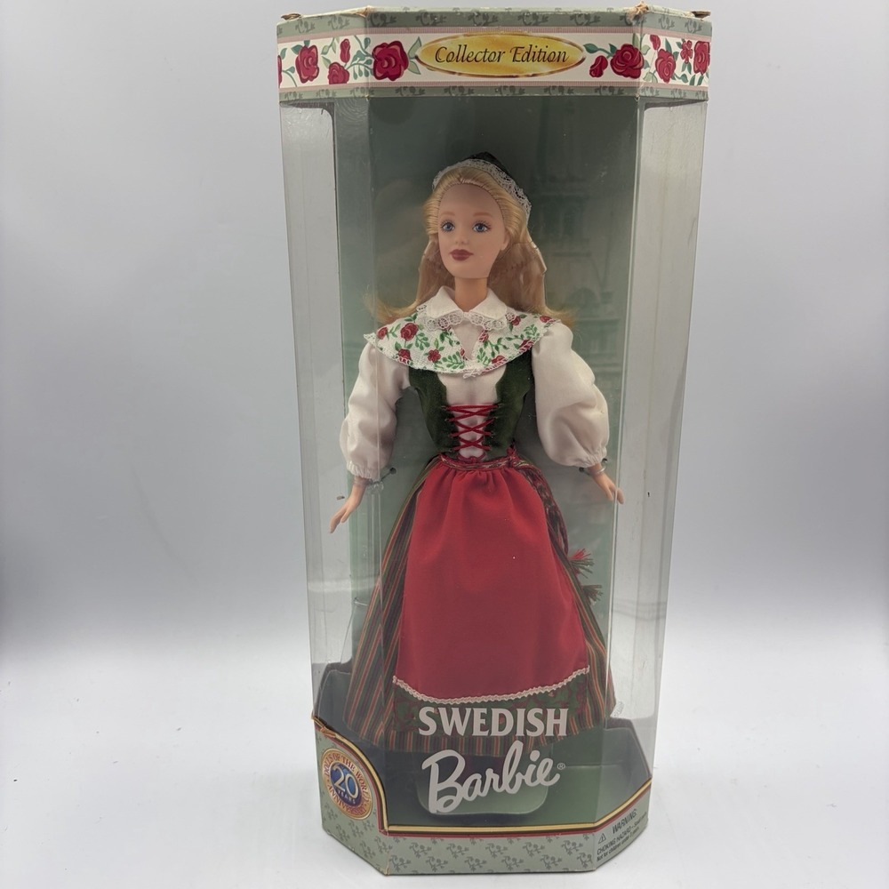 1999 DOTW Swedish Barbie 24672 Dolls Of The World Sweden Vintage NRFB 20yr Anniv